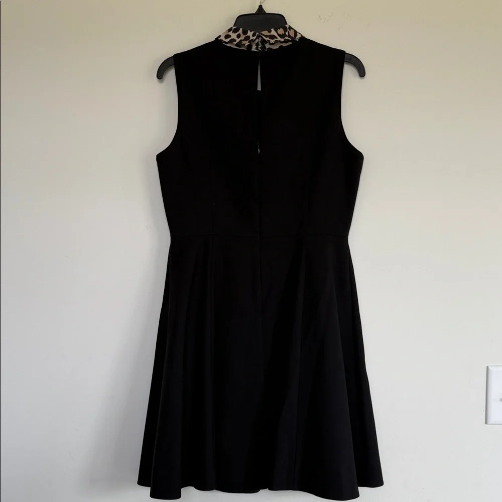 Kate Spade Black Dress with Animal Print Collar